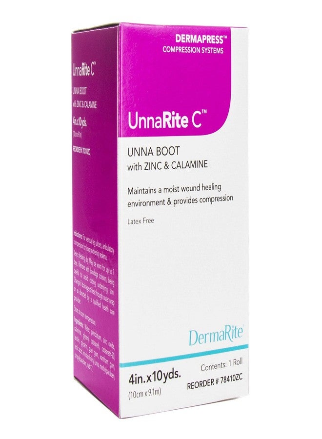 DermaRite's UnnaRite C Unna Boot, with Zinc Oxide and Calamine - Gentle Compression for Venous Leg Ulcers - 4 in. x 10 Yards, 1 Roll - Image 2